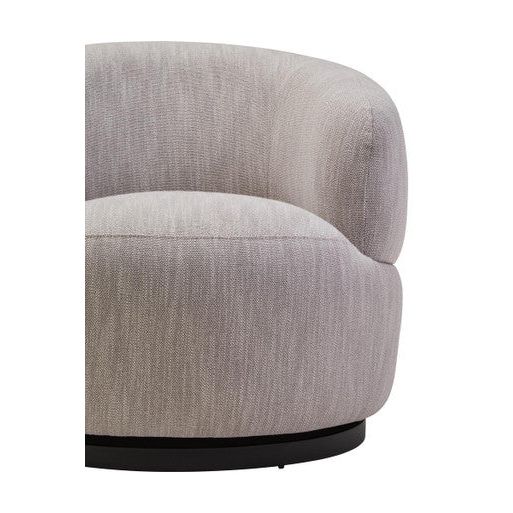 Bordo Textured Grey Curved Swivel Chair
