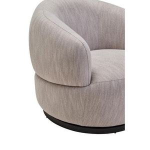 Bordo Textured Grey Curved Swivel Chair