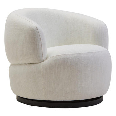Bordo Cream Textured Fabric Curved Swivel Chair – dimensions