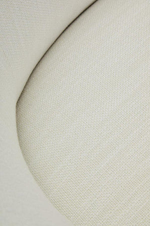 Bordo Cream Textured Fabric Curved Swivel Chair – detail 2