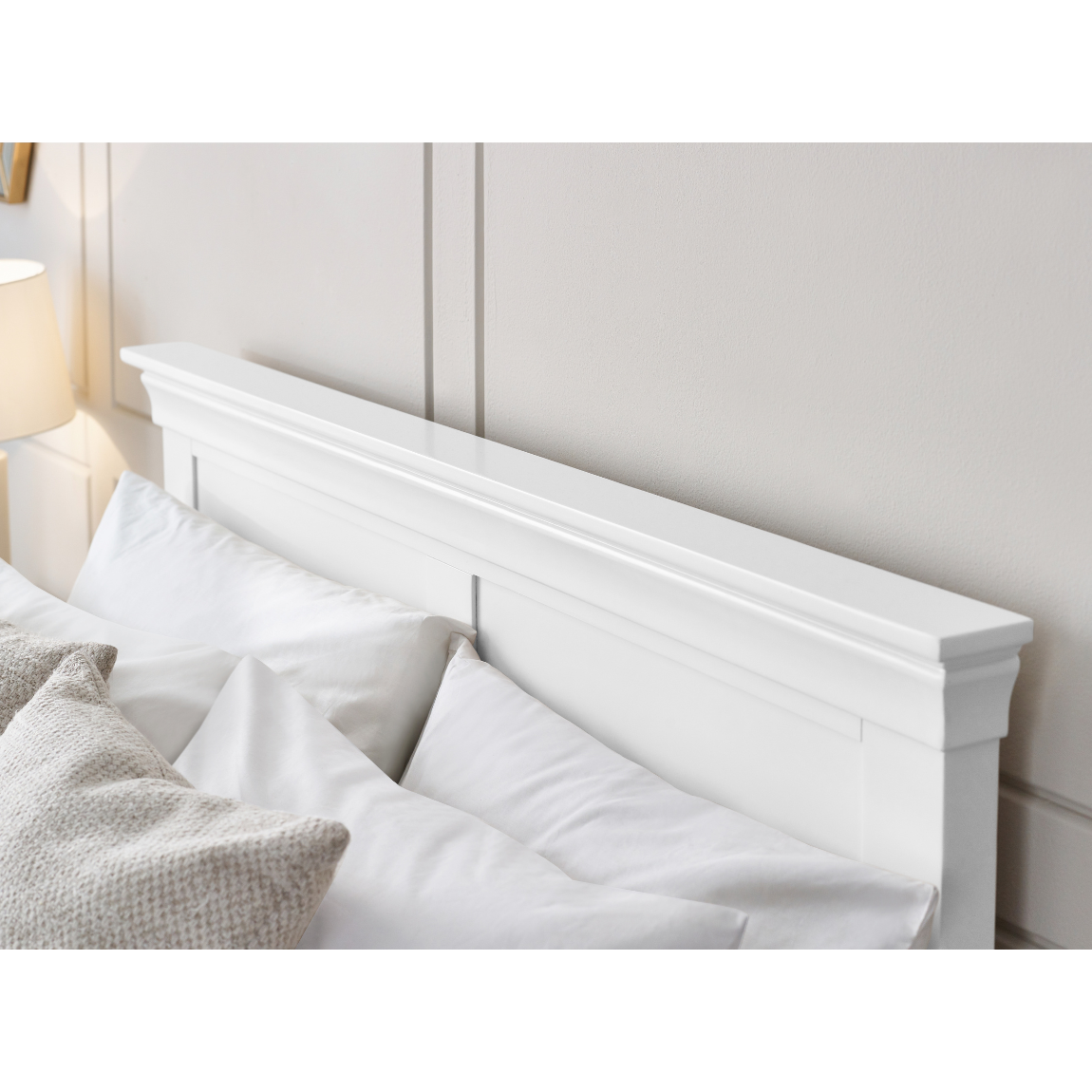 Clermont Double Bed - Surf White - Living with Luxury