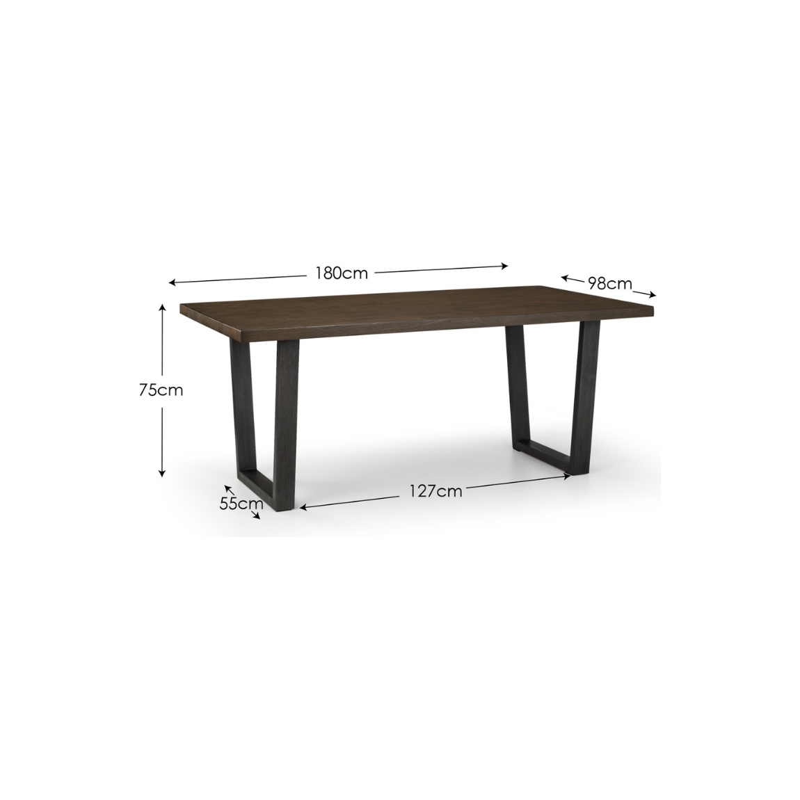 Brooklyn Dining Table - Dark Oak - Living with Luxury