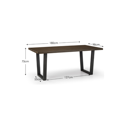 Brooklyn Dining Table - Dark Oak - Living with Luxury