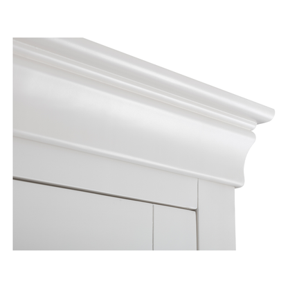 Clermont 2 Door 1 Drawer Wardrobe - Surf White - Living with Luxury