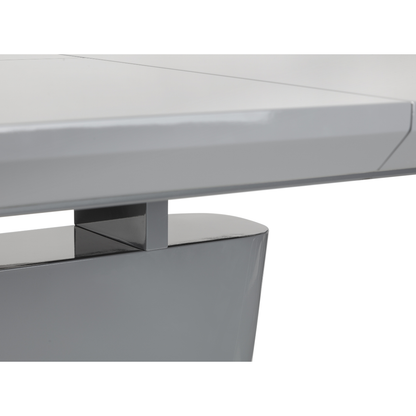 Como High Gloss Extending Table - Grey - Living with Luxury