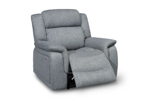 Linden Electric Recliner Armchair Grey – Fabric Living Room Chair