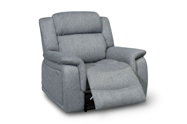 Linden Electric Recliner Armchair Grey – Fabric Living Room Chair