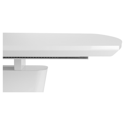 Como High Gloss Extending Table - White - Living with Luxury