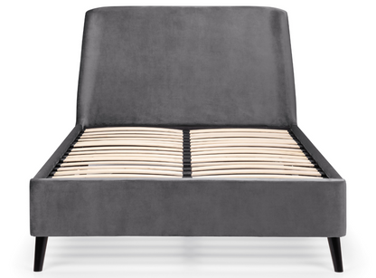 Frida Curved Velvet King Bed - Grey