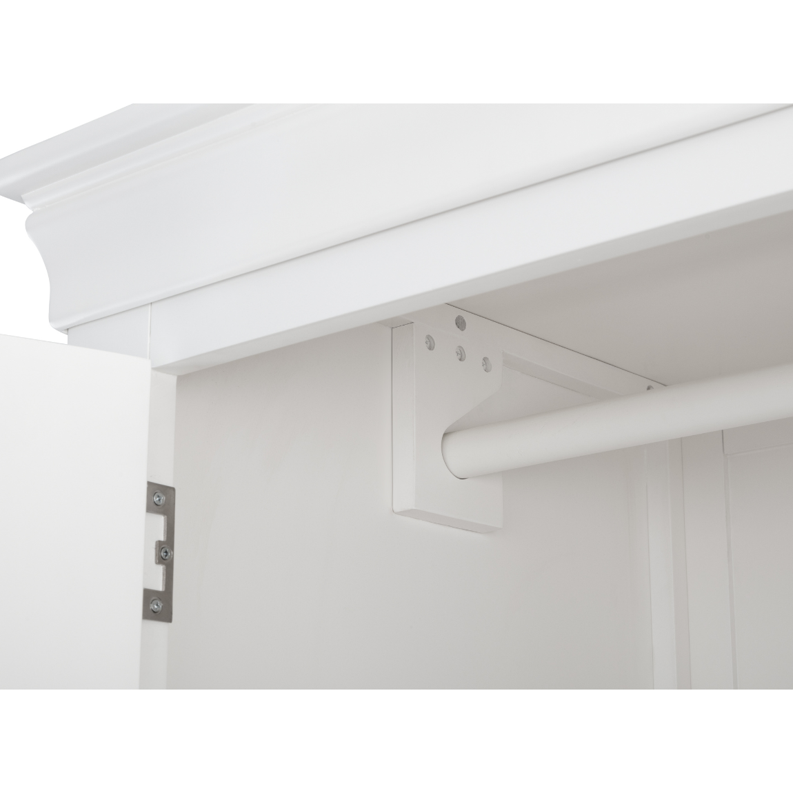 Clermont 2 Door 1 Drawer Wardrobe - Surf White - Living with Luxury