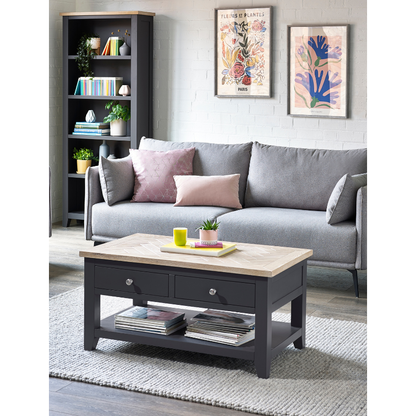 Bordeaux Tall Bookcase Dark Grey - Living with Luxury
