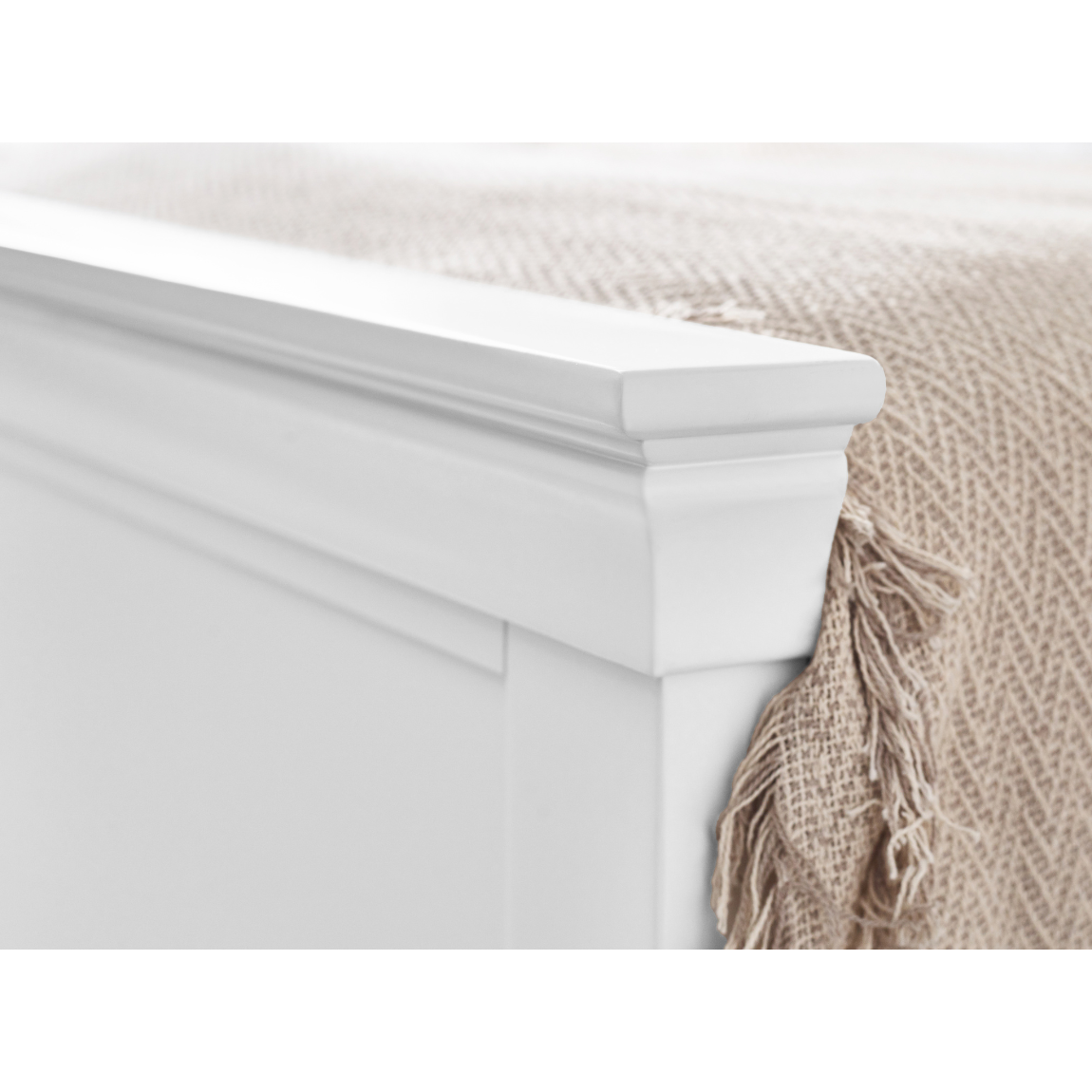 Clermont Double Bed - Surf White - Living with Luxury