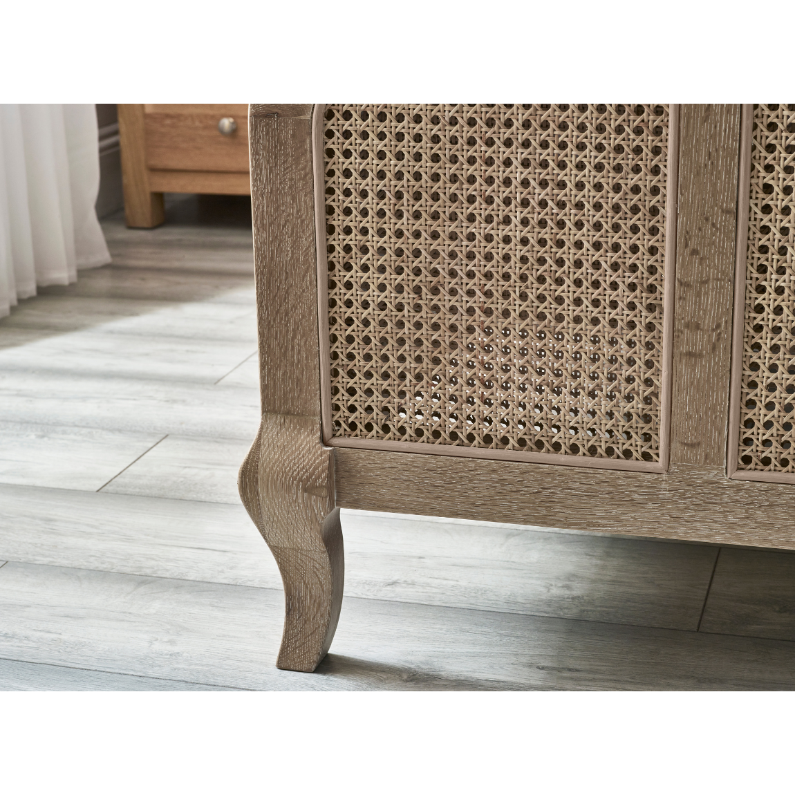 Fleur Rattan Bed - Light Oak - Living with Luxury