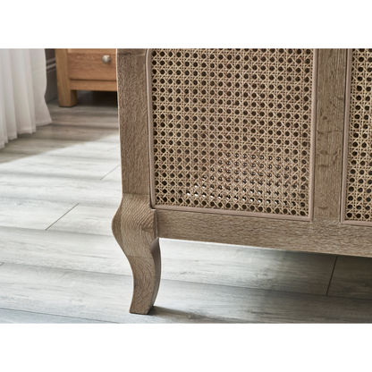 Fleur Rattan Bed - Light Oak - Living with Luxury