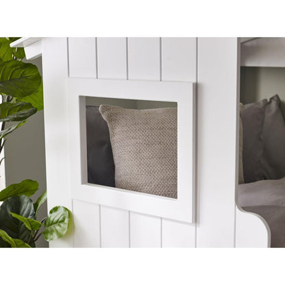 Acorn Treehouse Midsleeper & Storage Unit - White - Living with Luxury