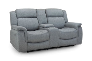 Linden Electric Recliner Sofa Grey 2 Seater – Fabric Living Room Sofa