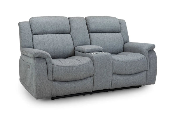 Linden Electric Recliner Sofa Grey 2 Seater – Fabric Living Room Sofa