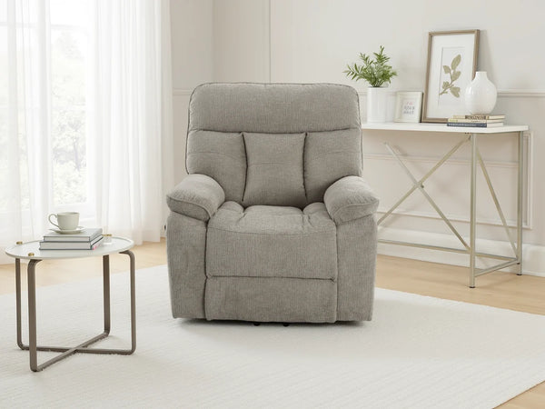 Cornwall Grey Rise and Recline Massage Chair – Electric Recliner Seating