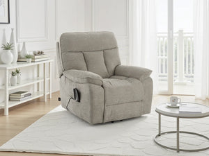 Cornwall Grey Rise and Recline Massage Chair – Electric Recliner Seating