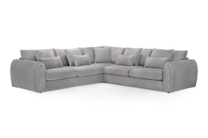 Mirabel Large Corner Sofa – Mocha & Grey Living Room Seating