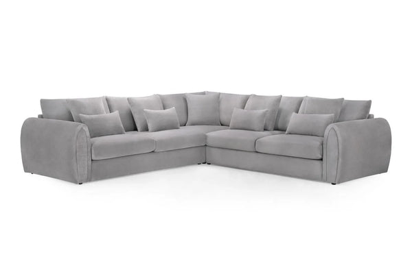 Mirabel Large Corner Sofa – Mocha & Grey Living Room Seating
