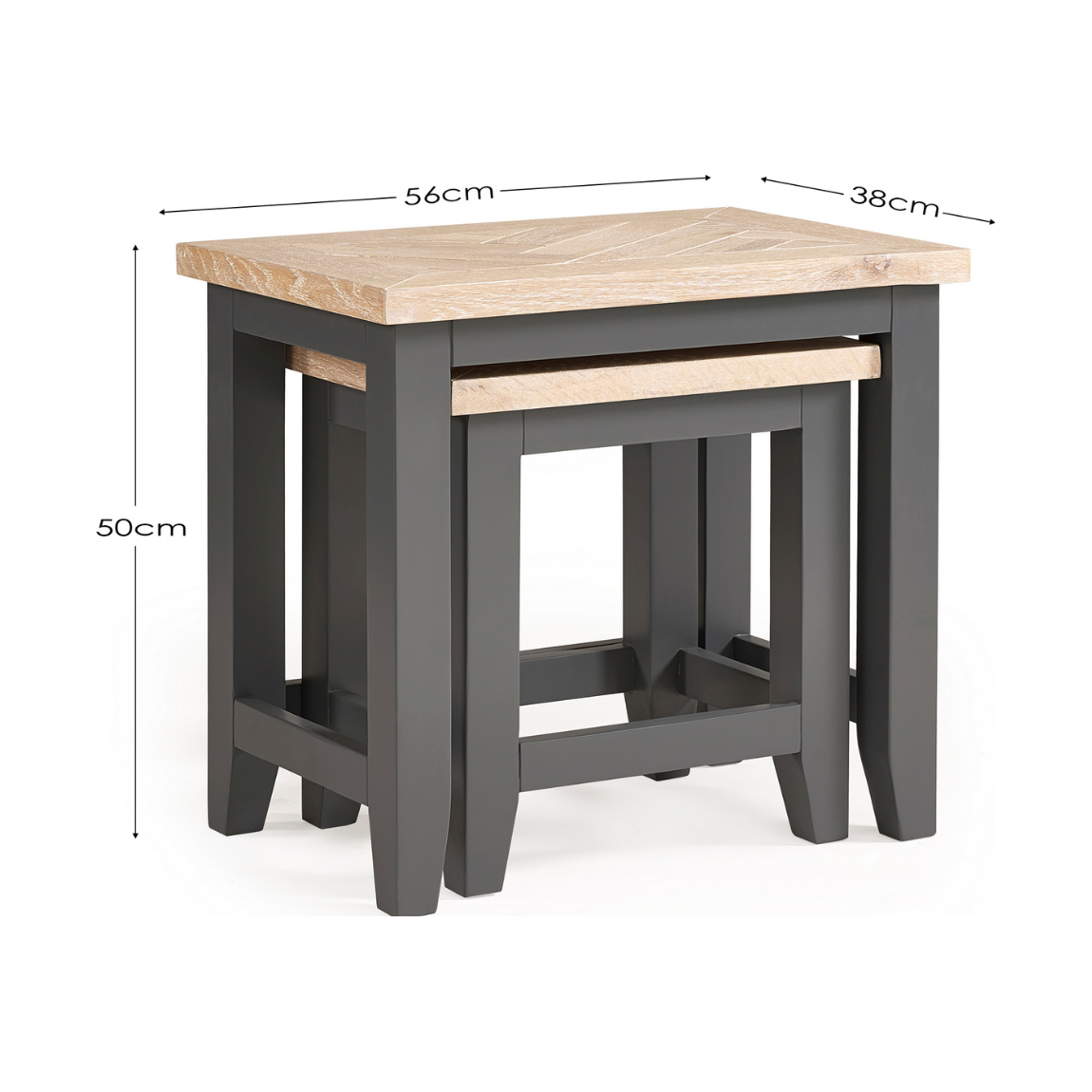 Bordeaux Nest Of Tables Dark Grey - Living with Luxury