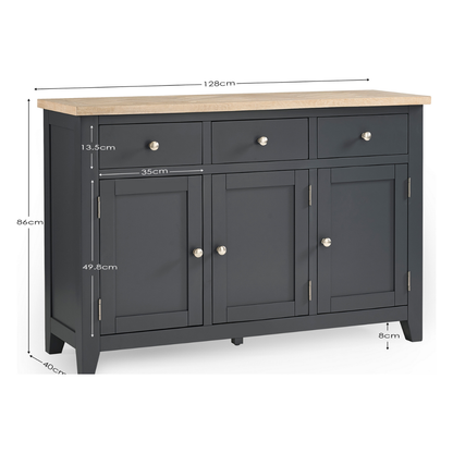 Bordeaux Sideboard Dark Grey - Living with Luxury
