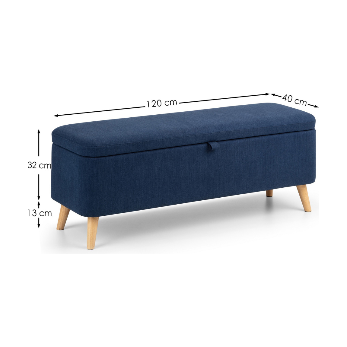 Astrid Blanket Box - Blue - Living with Luxury