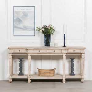 Acacia 4 Drawer Breakfront Console Table – view 1