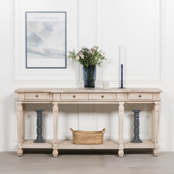 Acacia 4 Drawer Breakfront Console Table – view 1