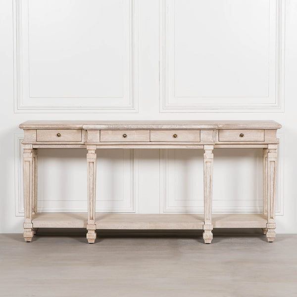 Acacia 4 Drawer Breakfront Console Table – view 4