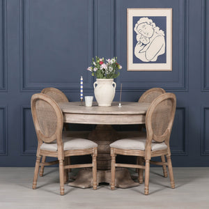Rustic Acacia Round Ball Dining Table – view 5