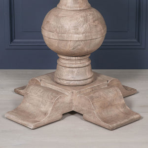 Rustic Acacia Round Ball Dining Table – view 6