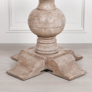 Rustic Acacia Round Ball Dining Table – view 2