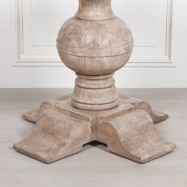 Rustic Acacia Round Ball Dining Table – view 2
