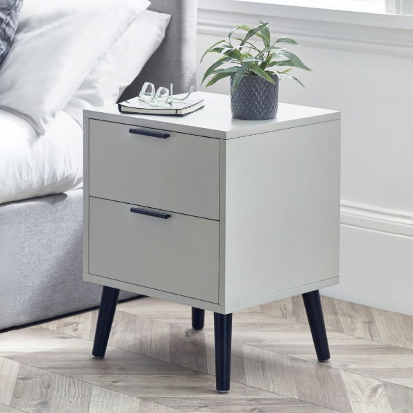 Alba 2 Drawer Bedside - Living with Luxury