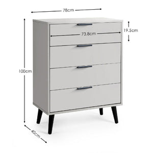 Alba 4 Drawer Chest - Living with Luxury