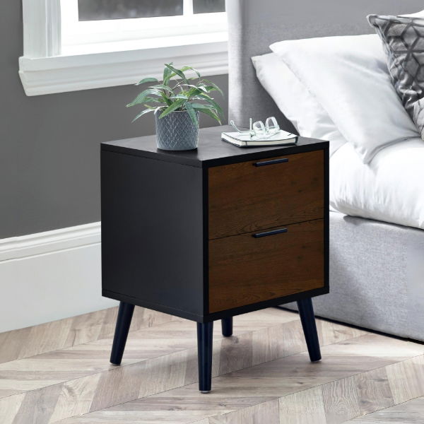 Alba 2 Drawer Bedside - Living with Luxury