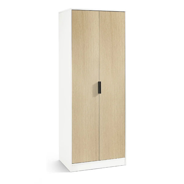 Alba 2 Door Wardrobe - White/Oak - Living with Luxury