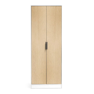 Alba 2 Door Wardrobe - White/Oak - Living with Luxury