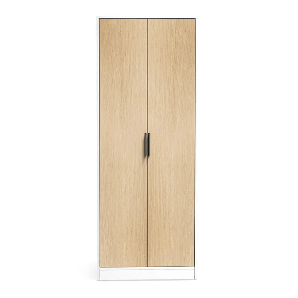 Alba 2 Door Wardrobe - White/Oak - Living with Luxury
