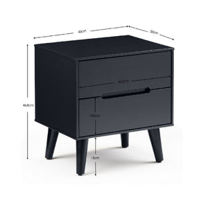 Alicia 2 Drawer Bedside - Living with Luxury