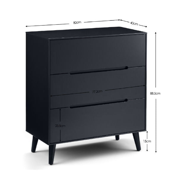 Alicia 3 Drawer Chest - Living with Luxury