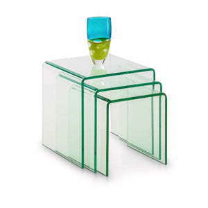 Amalfi Bent Glass Nest of Tables - Living with Luxury