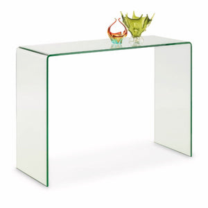Amalfi Bent Glass Console Table - Living with Luxury