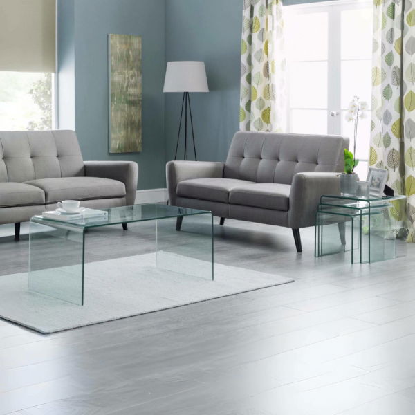 Amalfi Bent Glass Console Table - Living with Luxury