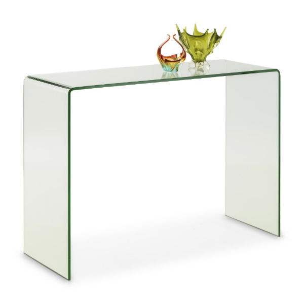 Amalfi Bent Glass Console Table - Living with Luxury