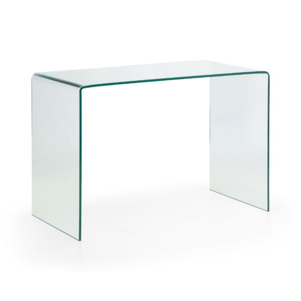 Amalfi Bent Glass Desk - Living with Luxury