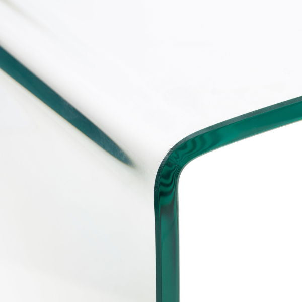 Amalfi Bent Glass Desk - Living with Luxury