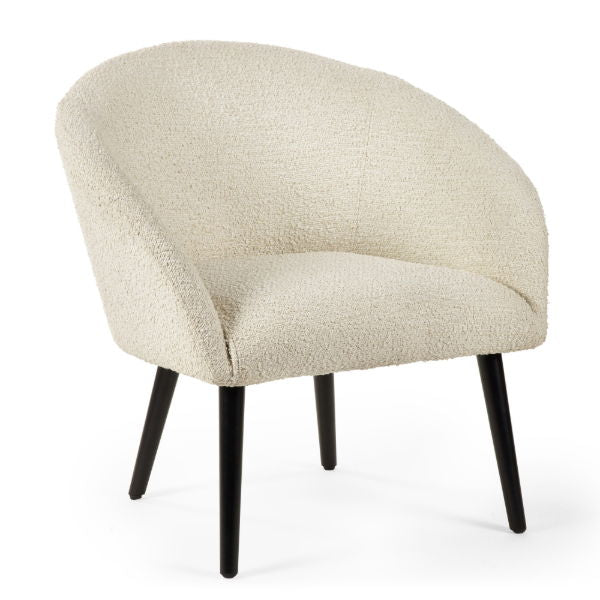 Amari Boucle Accent Chair – Ivory - Living with Luxury
